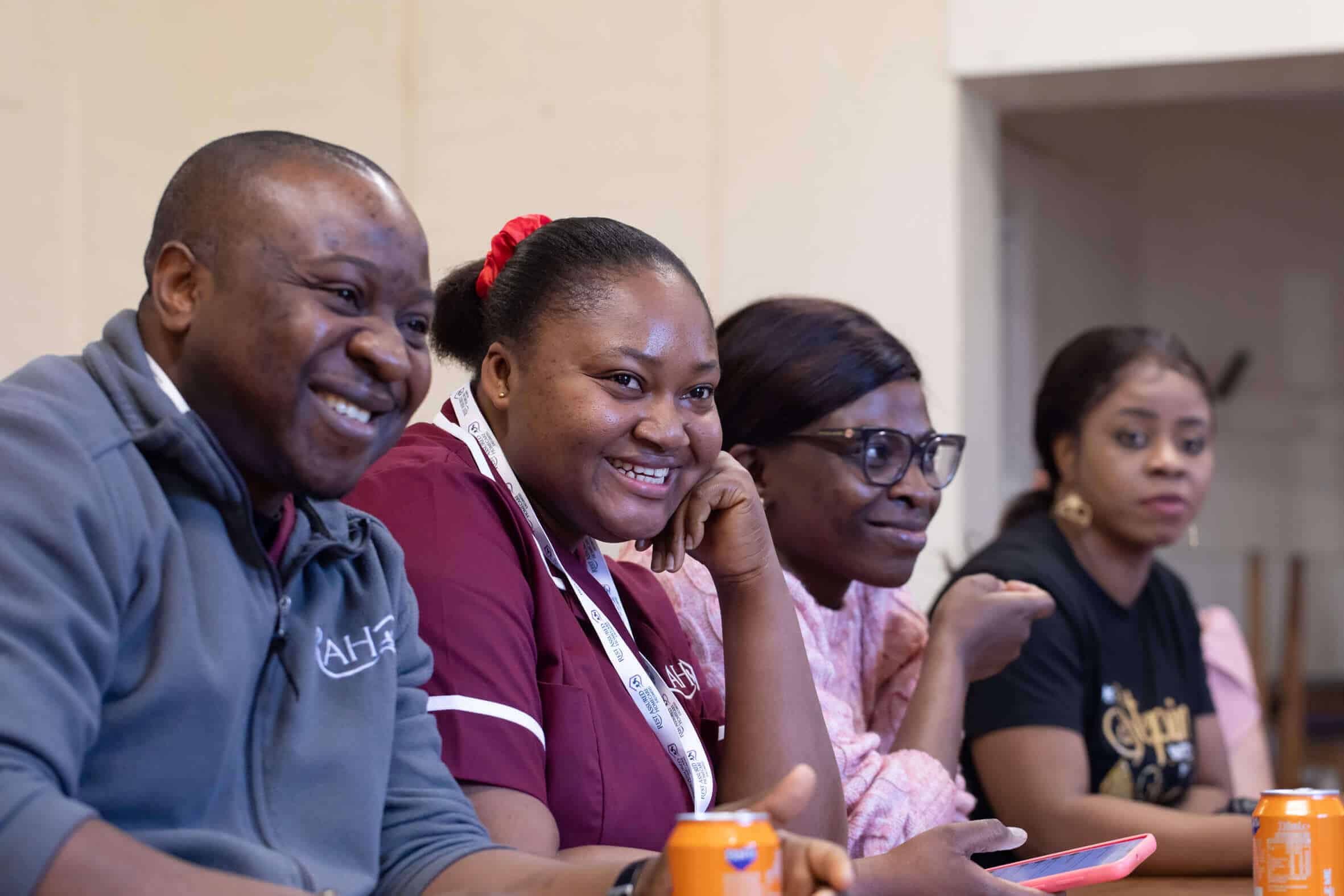 Image of happy careers in a meeting