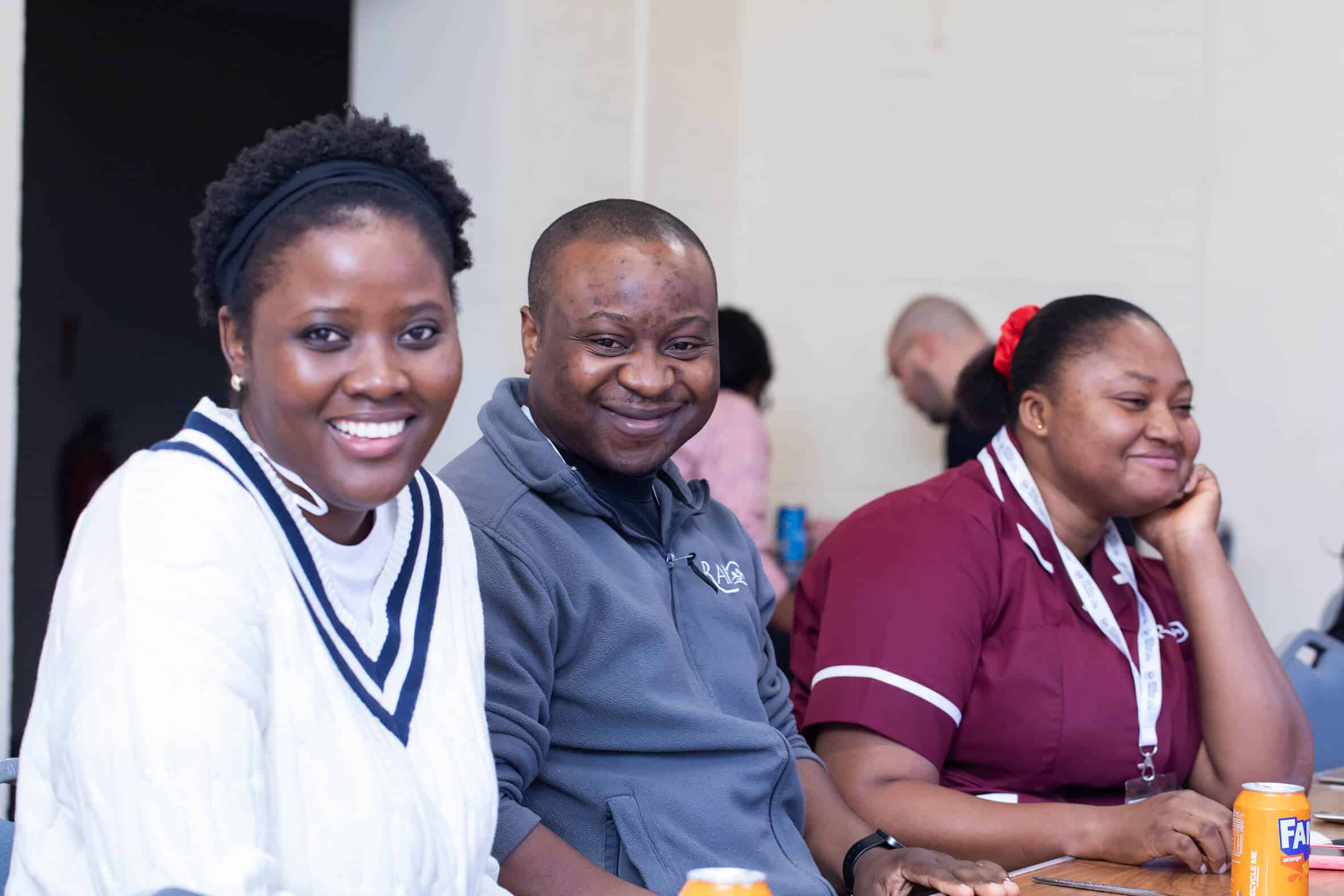 Image of happy careers in a meeting